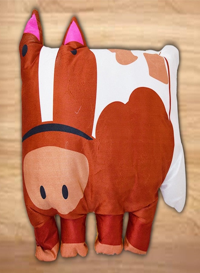 DREAMVIO Velvet Plush Pillow/Toy Figure/Animal Shape Soft Toy/Cartoon Printed/Toys for Baby & Kids/Pillow - 24 X 19 Inch (Brown, Dvanimalp0008) - Image 2
